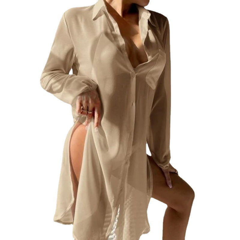 Dame Gennemsigtig Strandbluse Stilla