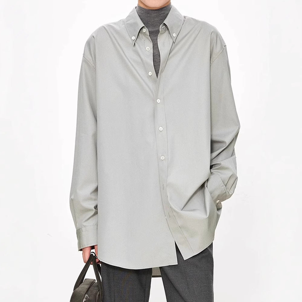 Dame casual oversized skjorte bluse lavet af høj kvalitet bomuldsstof med moderne snit og lange ærmer Stilla