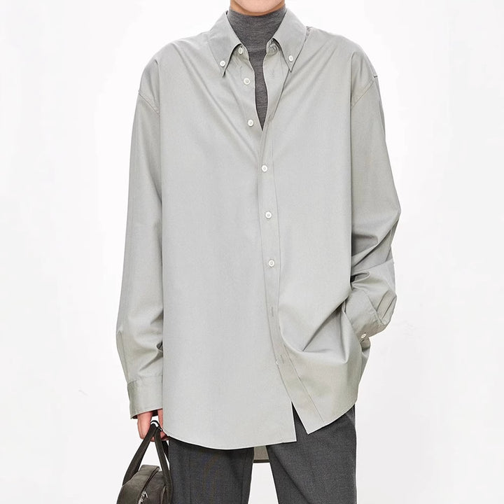 Dame casual oversized skjorte bluse lavet af høj kvalitet bomuldsstof med moderne snit og lange ærmer Stilla