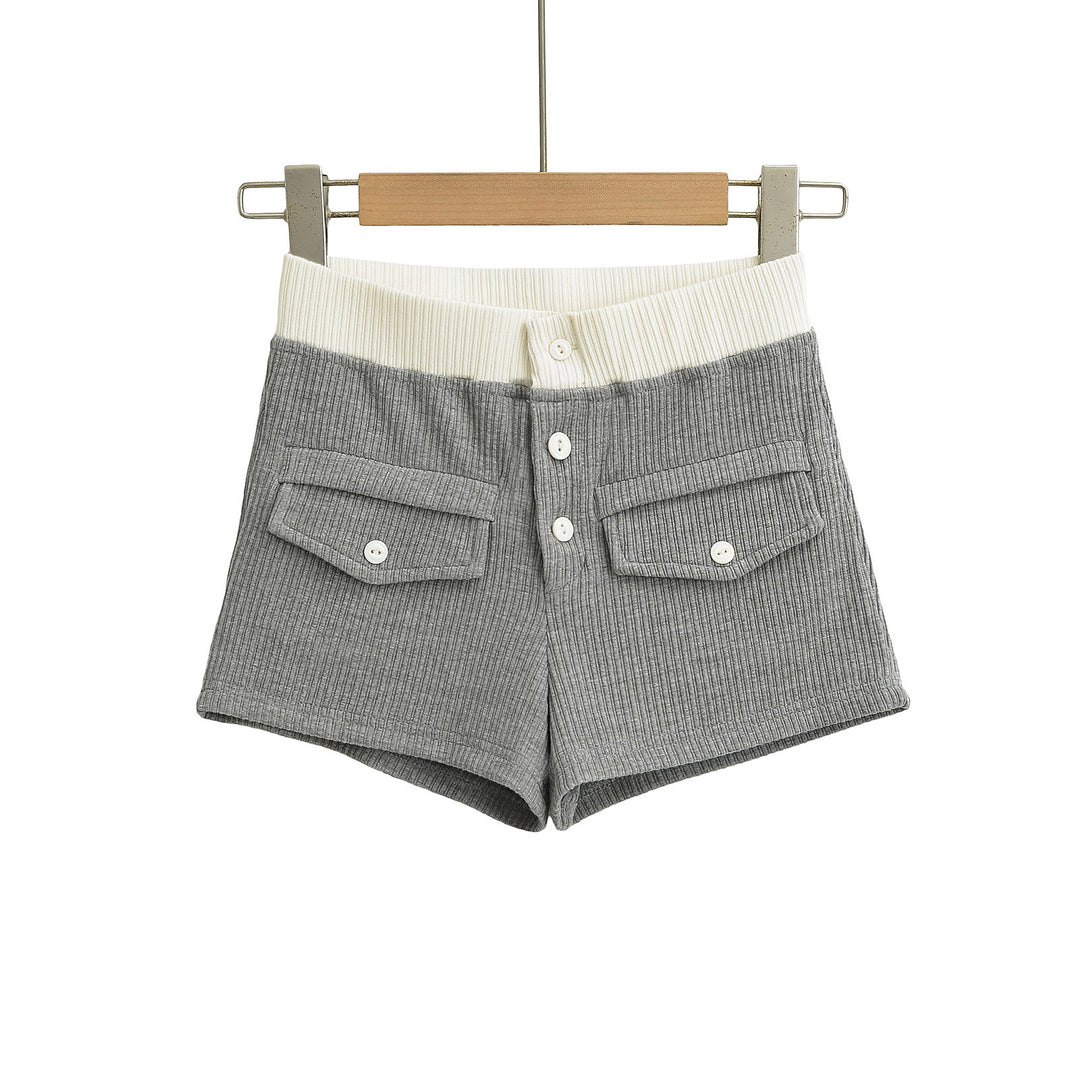 Dame fritidsshorts med elastisk talje og dekorative lommer Stilla