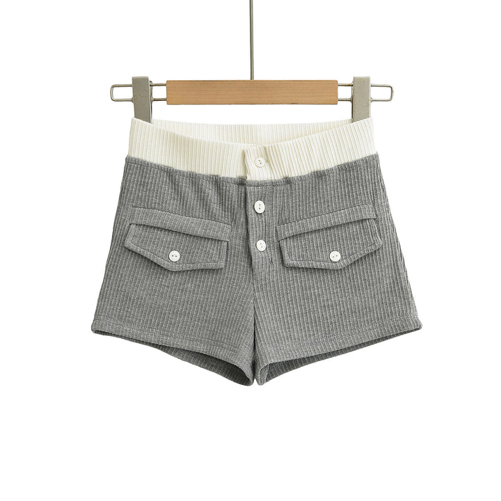 Dame fritidsshorts med elastisk talje og dekorative lommer Stilla