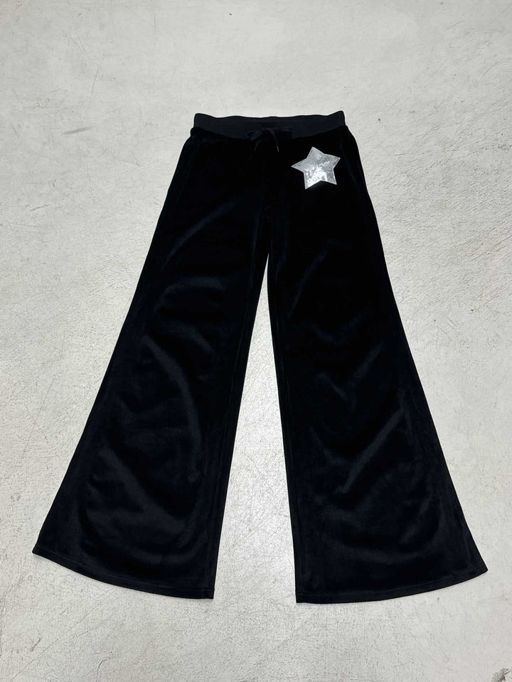 Dame løst skåret velour joggingbukser med iøjnefaldende stjernemotiv Skovae
