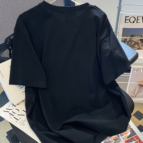 Dame T-shirt med kreativ Bunny-tryk og afslappet snit Stilla