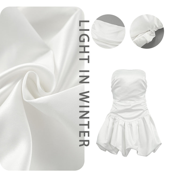 Dame Spids Mini-Kjole med off-shoulder Design og voluminøs Skørt Stilla