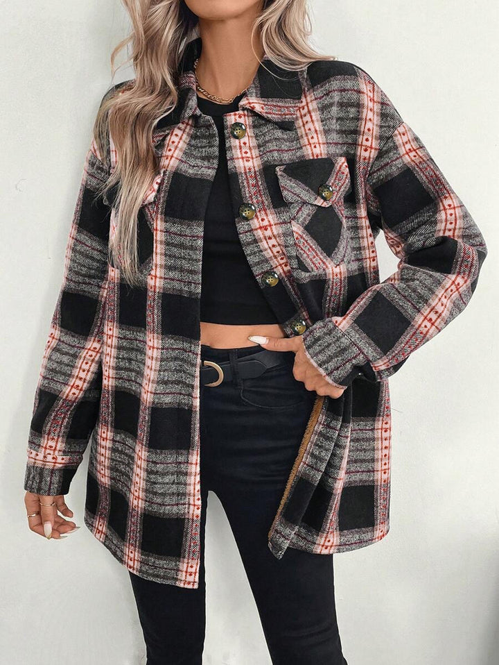 Dame ternet overshirt lavet af blødt flannel stof Stilla