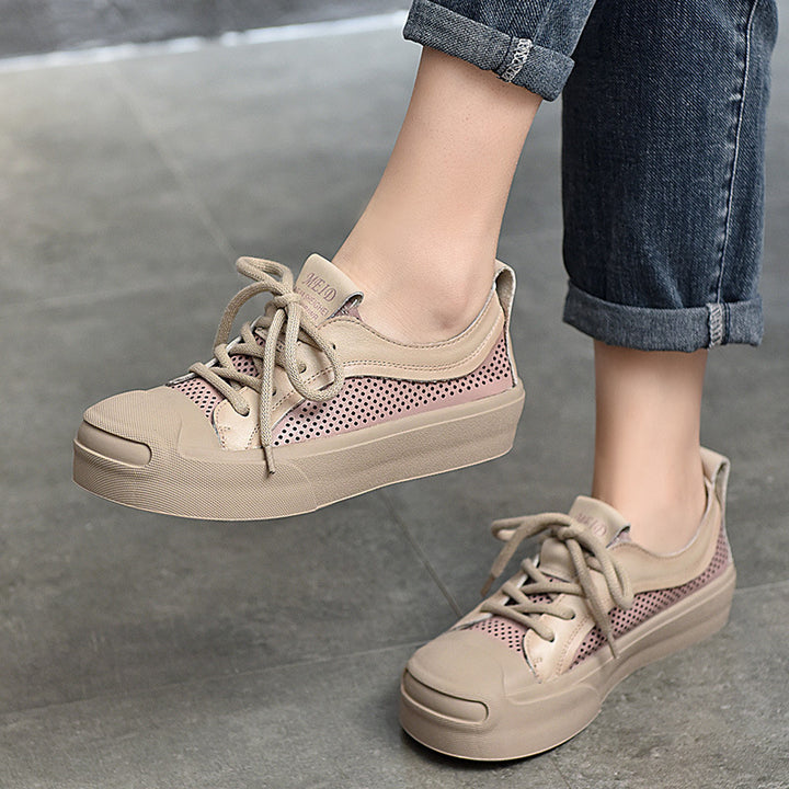 Dame Åndbare Sneakers med perforeret overfladestruktur og fleksibelt design Stilla