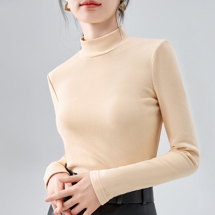 Dame Turtleneck Shirt i blød stretchy materiale blanding med elegante detaljer Stilla
