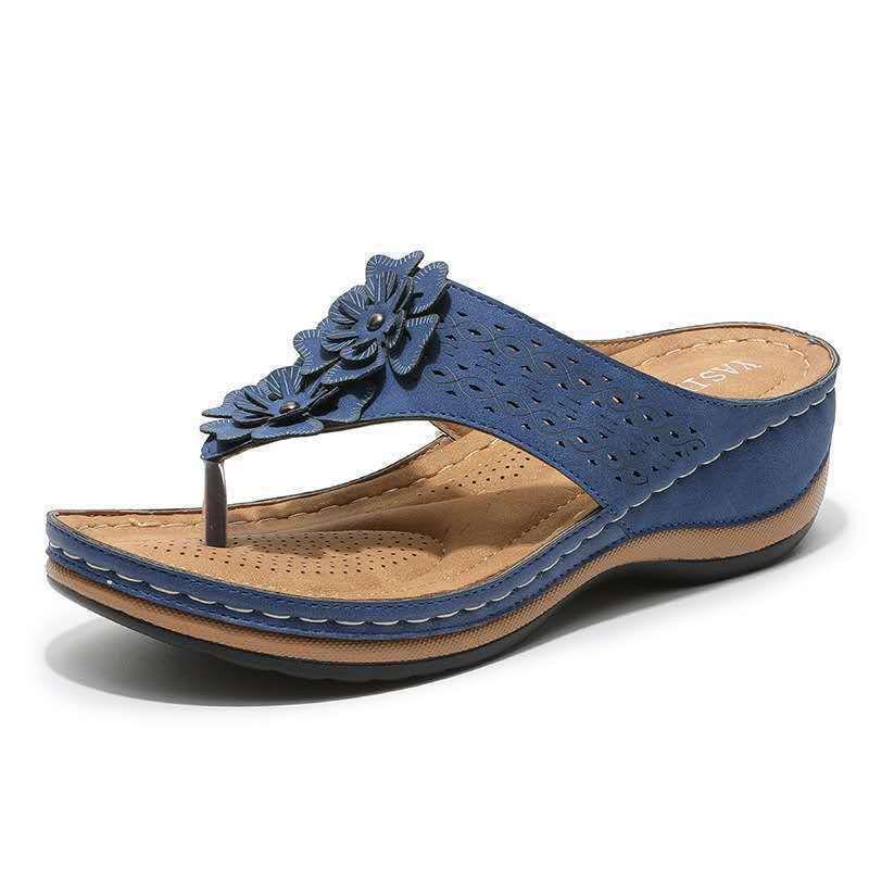 Dame flip-flops med blomsterdesign og ergonomisk sål Stilla