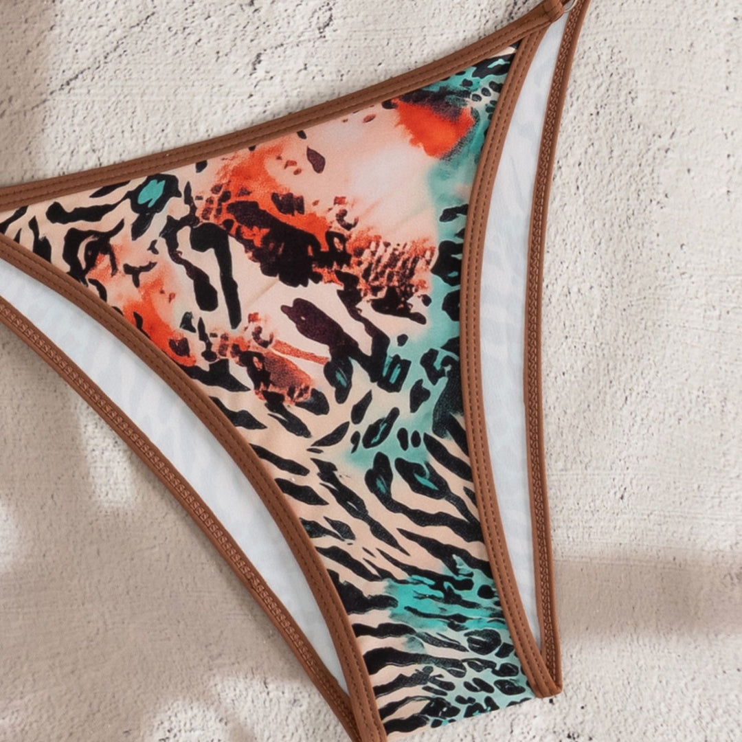 Dame Triangel-Bikini med dyreprint Skovae