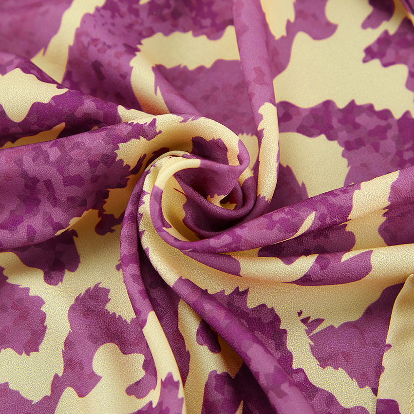 Dame Kimono-Shorts Sæt i luksuriøs Satin med blomsterdesign Stilla