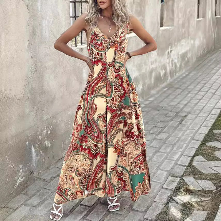 Dame Bohemian Paisley mønster Maxikjole Stilla