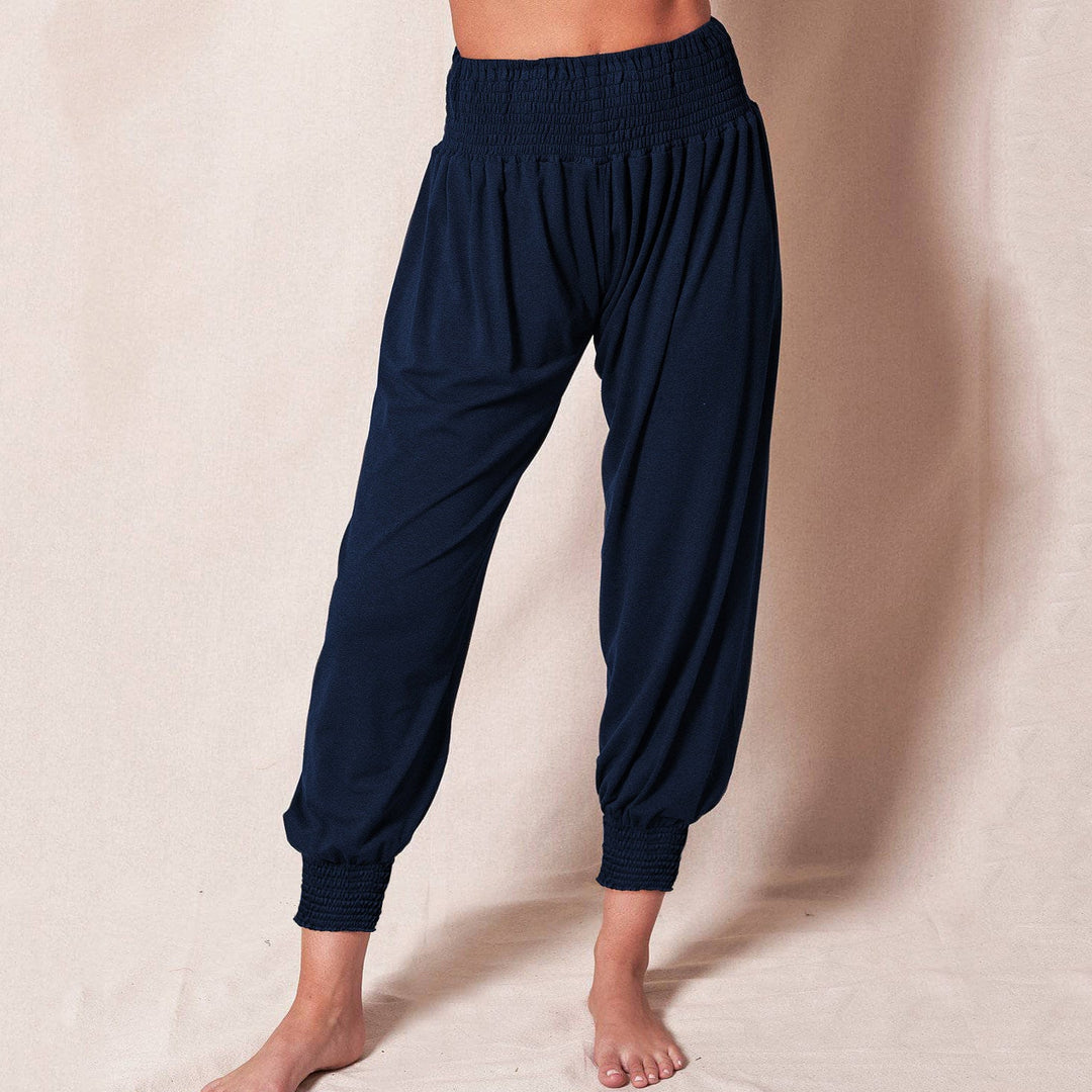 Dame Bløde og Behagelige Relax-bukser med Elastisk Talje og Farverigt Design Skovae