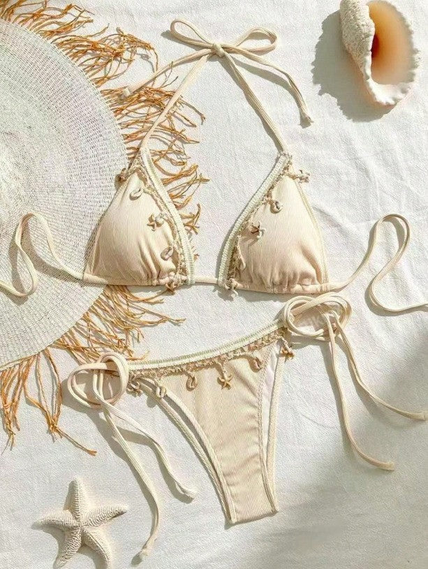 Dame Triangel-Bikini med justerbare snørredetaljer Stilla