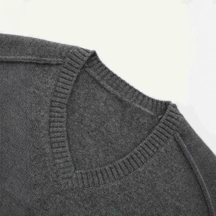 Damer fin V-hals sweater lavet af høj kvalitet uld Stilla