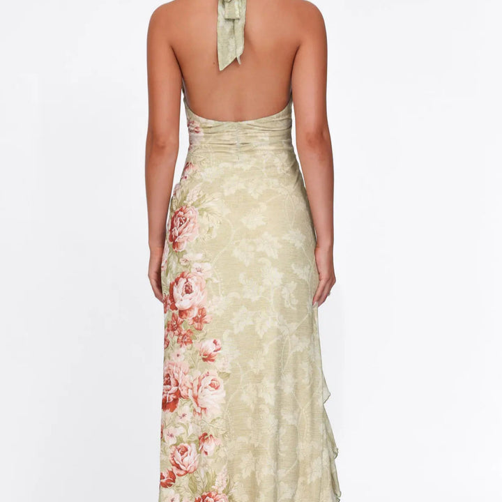 Dame Floral Print Maxi Kjole Stilla