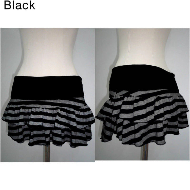 Dame flæse shorts med stribet design og elastisk kant Skovae