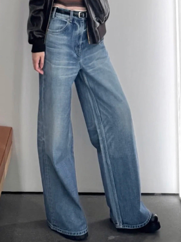 Dame løstsiddende jeans i vintage-stil med høj talje og afslappet fit Stilla