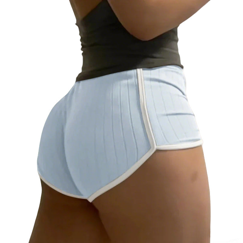 Dame nan plisserede fritidsshorts med elastisk komforttalje og kontrastpiping Skovae