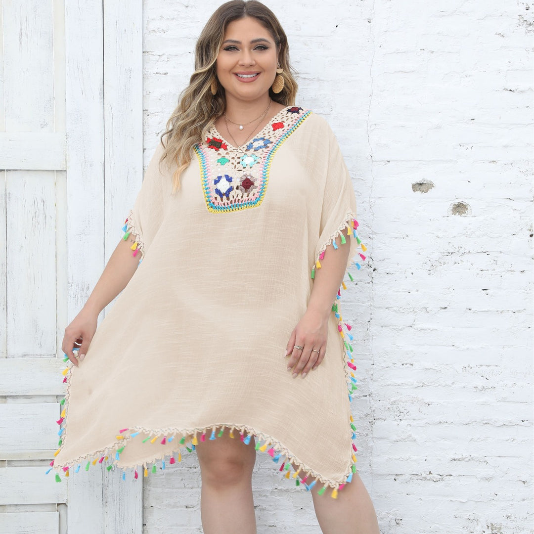 Femme Stilfuldt Broderet Strandcover-Up Stilla