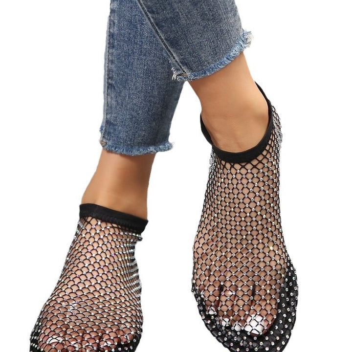 Dame Glamourøse Net-sandaler med glitrende accenter Stilla