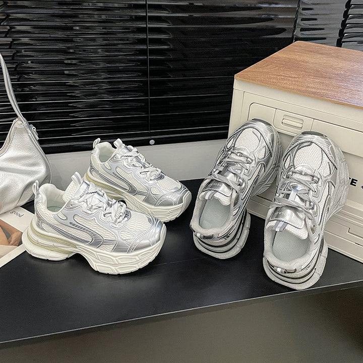Dame Chunky Sneakers i moderne sporty design med åndbart mesh-overflade og dæmpende sålprofil Stilla
