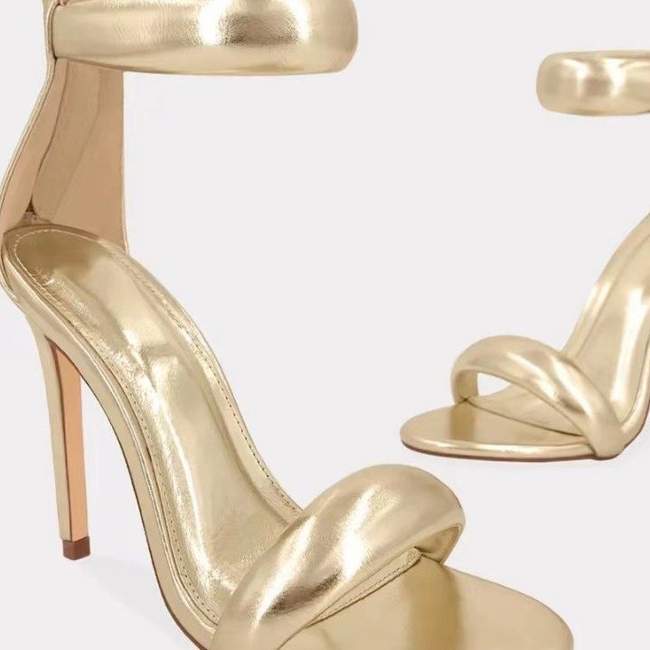 Dame Glamourøse Stiletto-Sandaletter med svungne remme og komfortabelt fodseng Stilla