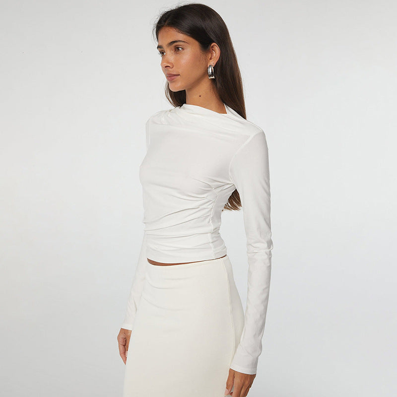 Femme Raffung Langærmet Stretch Top Stilla