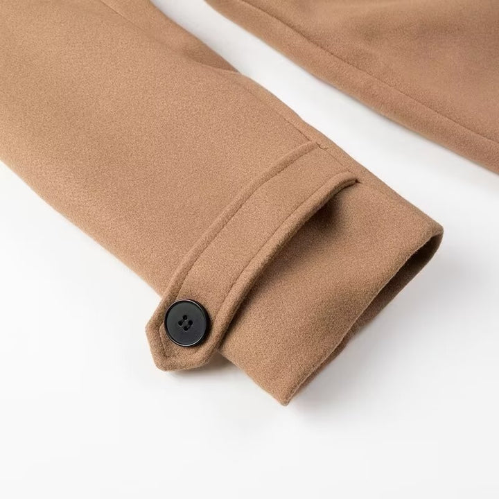Kvinder Elegant Trench Coat med Talje Bælte og Dobbelte Knapper Placket Stilla