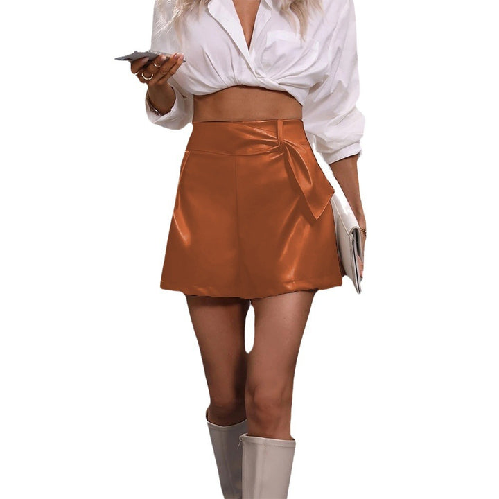 Dame højtaljede mini skirt med sløjfedetalje Stilla