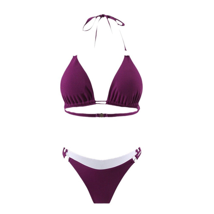 Dame triangel-bikini med justerbar top og smalle stropper Stilla