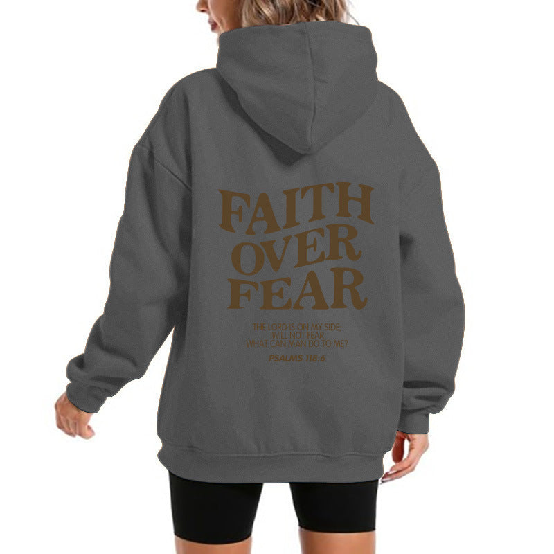 Kvinders hoodie med motiverende tekst og komfortabel pasform Skovae