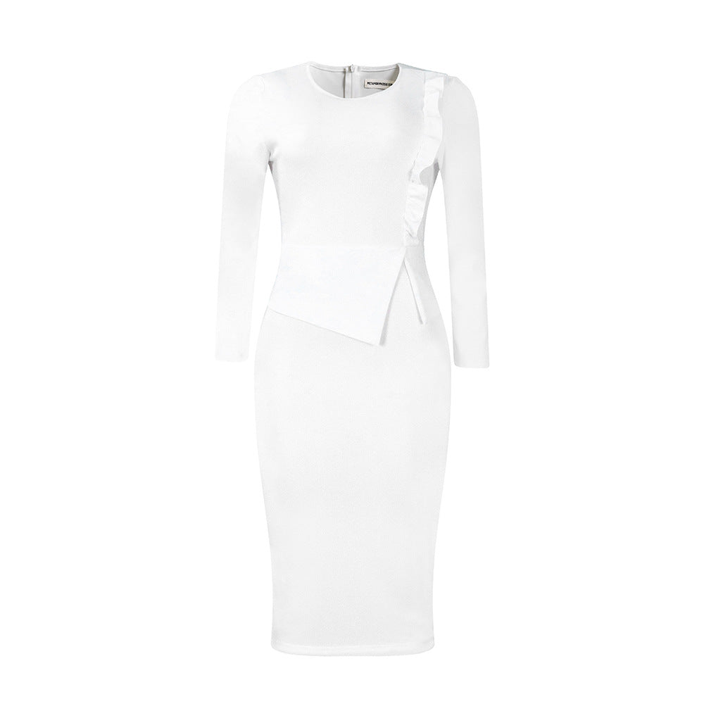 Dame Figurtilpasset kjole med elegant flæsedetalje Stilla
