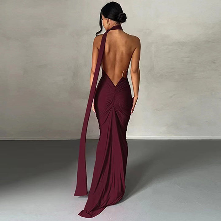 Damer Elegant Wrap Kjole med Asymmetrisk Søm og Figur-Omfavnende Snit Skovae