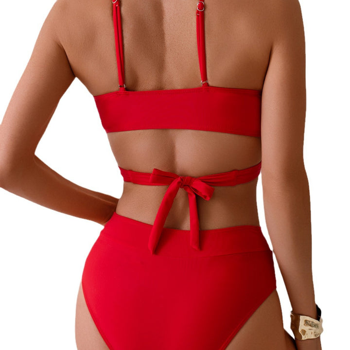 Dame bikini sæt med elegant indpakningsdesign og høj talje Stilla