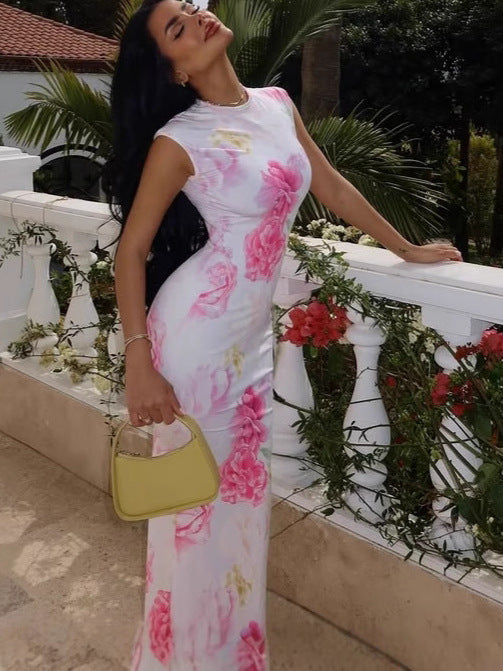 Femme Floral Maxi Kjole Stilla