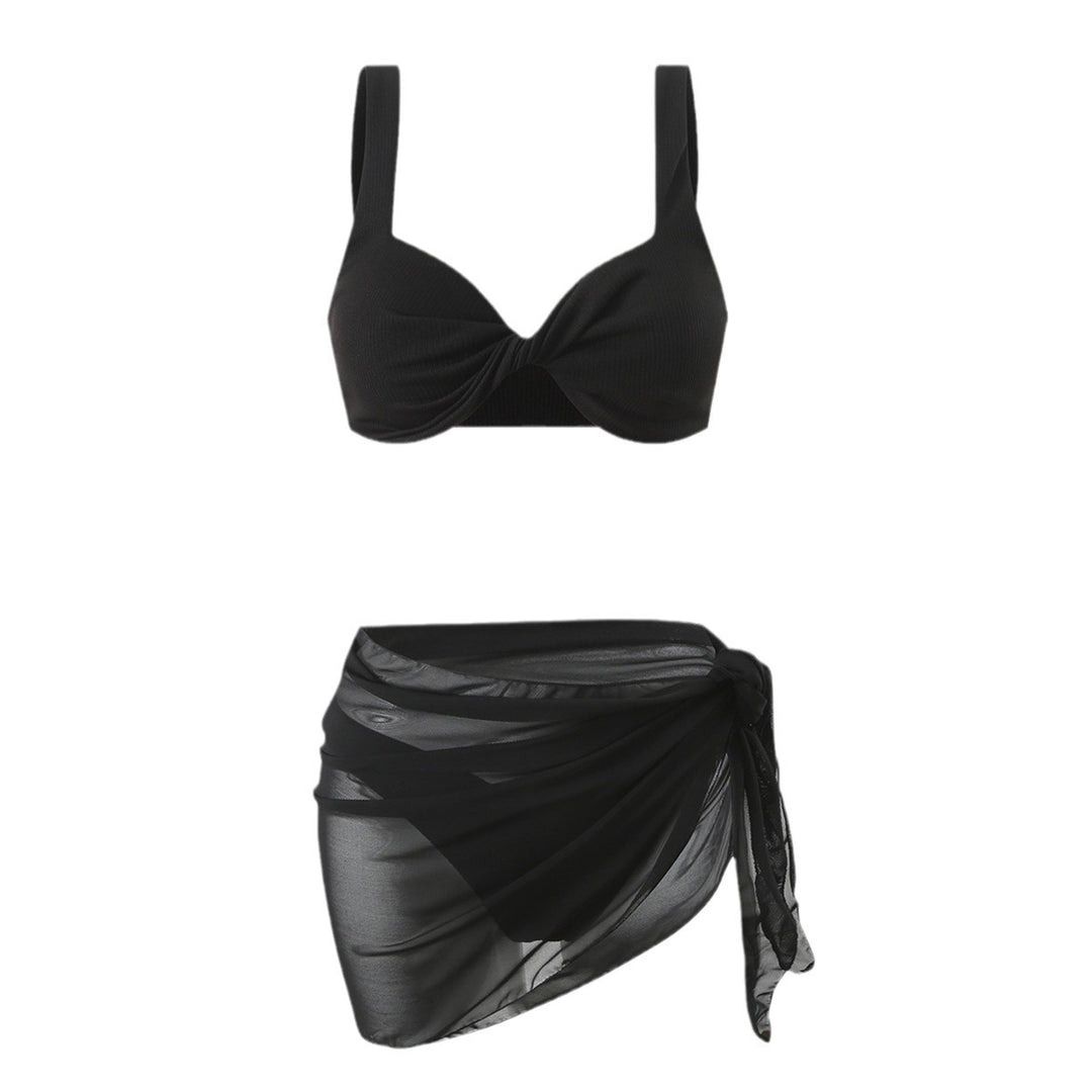Dame bikini-sæt med knude-detail Stilla