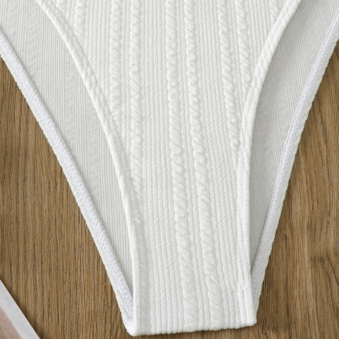 Dame ribbet Bralette Bikini-Sæt Stilla