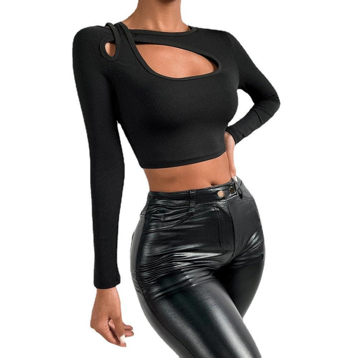 Damer Crop-Top med asymmetrisk udskæring og innovative cut-outs Stilla