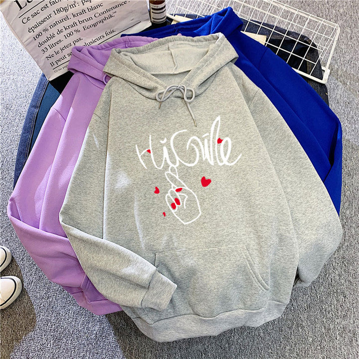 Dame hoodie med kreativt grafisk design Skovae