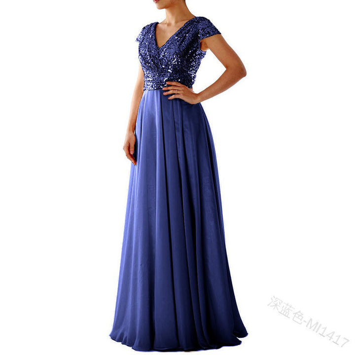 Stilla | Glitrende Pailletter Elegant Chiffon Aftenkjole