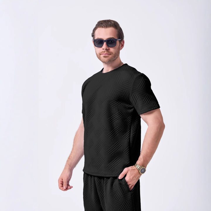 Herrer afslappet premium T-shirt med struktureret design og høj bærekomfort Stilla