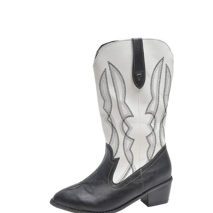 Dame Cowboystøvler med elegant stitching Stilla