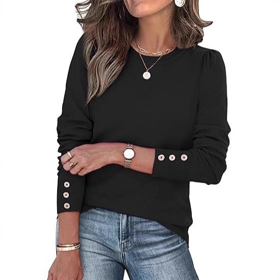 Kvinders afslappede sweater med knapdetaljer Stilla