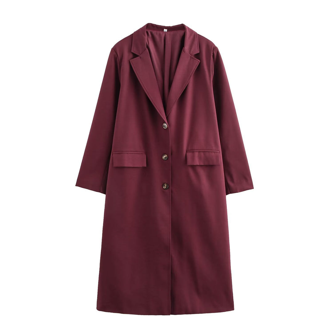 Femme Doubelt række Longline Blazer Frakke Stilla