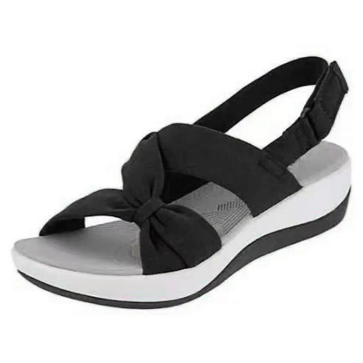 Dame komfortable sandaler med fleksibel sål og dekorativ knude Stilla