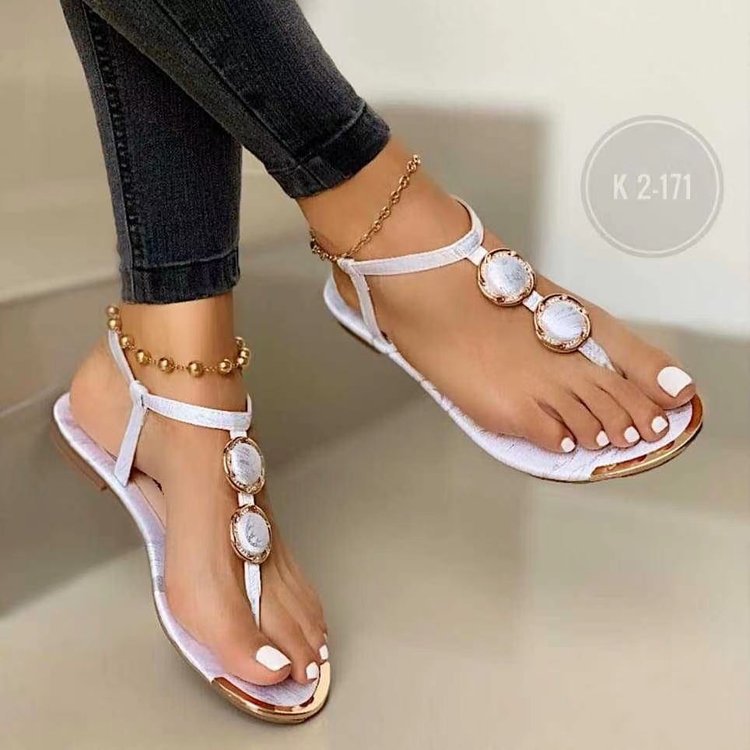 Dame elegante Riemchen-sandaler med glitrende dekorativ sten og ergonomisk fodseng Stilla