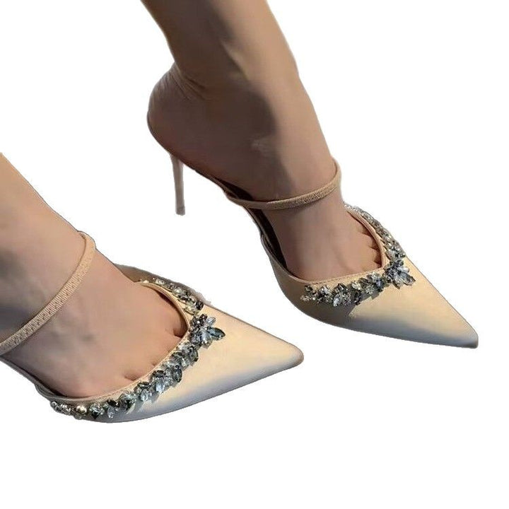 Dame Elegant Slingback-pumper med glitrende strassbesætning Stilla