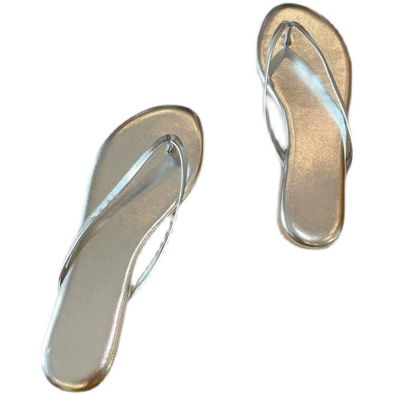 Dame Metallic Rem Flip Flops Stilla