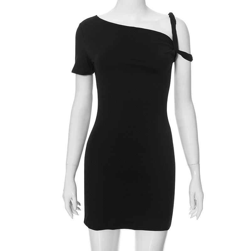 Femme One-Shoulder Tætsiddende Minikjole Stilla
