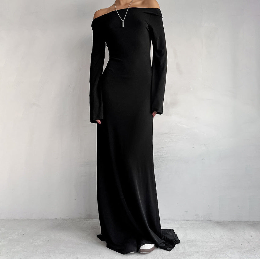 Damer Maxikjole med off shoulders og elegante klokkeærmer Stilla